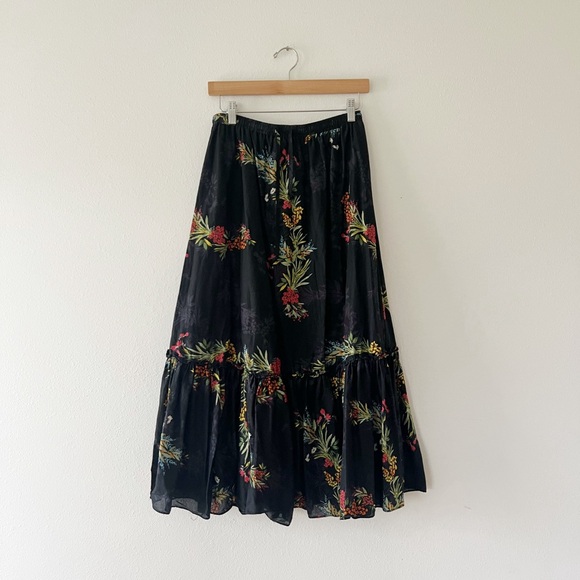 Karlie Dresses & Skirts - KARLIE | Black Floral Tiered Skirt | M